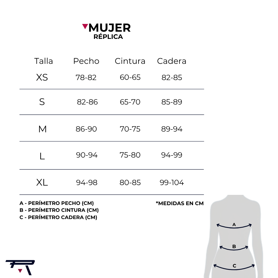 Guía de tallas mujer réplica desktop